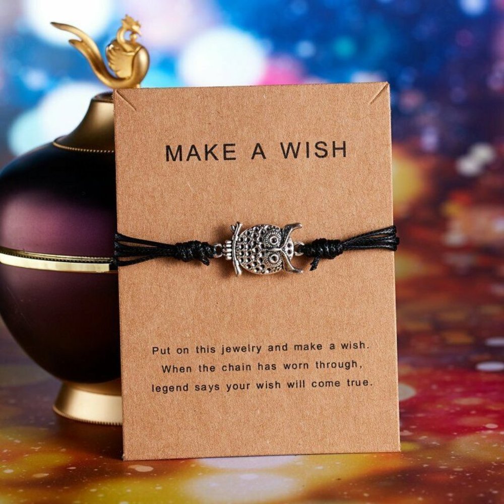 Owl Bracelet Fashion Wish String Adjustable Friend - Picture 1 of 8